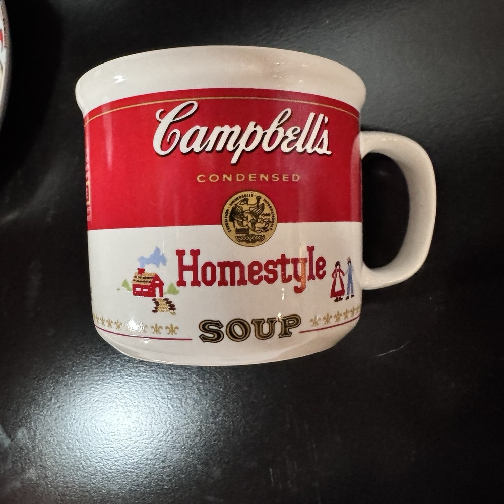 Campbell Soup‎ Mug And Plate Grilled Cheese Vintage Classic Winter - Picture 11 of 13